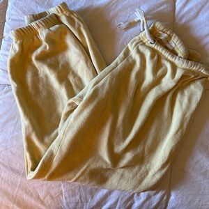 Ocean drive pastel yellow sweat pant
